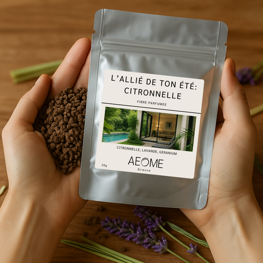 Ton allié pour l'été: Citronnelle - fibre parfumée avec Aepur™